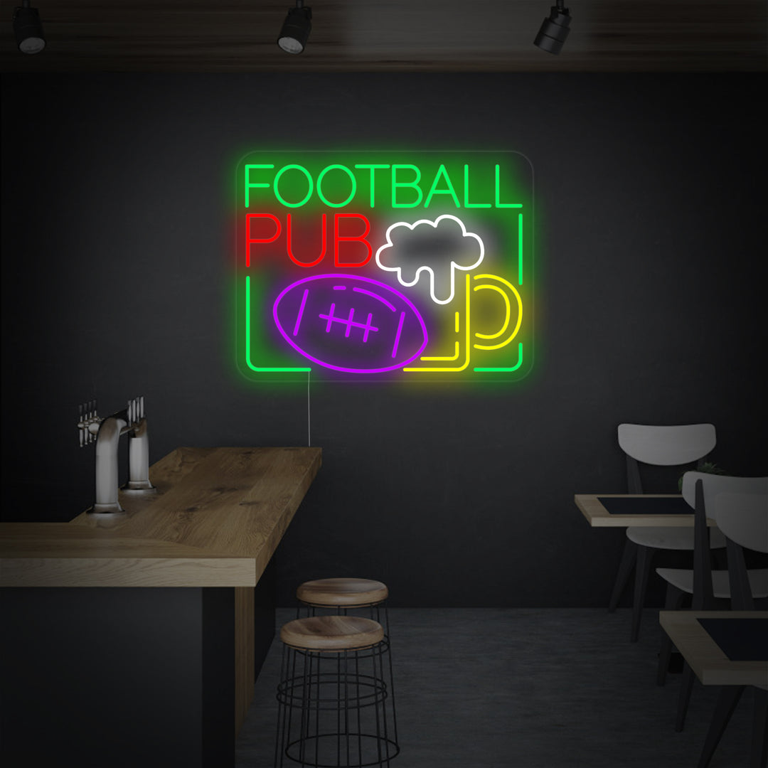 "Cerveza, Football pub" Letreros Neon