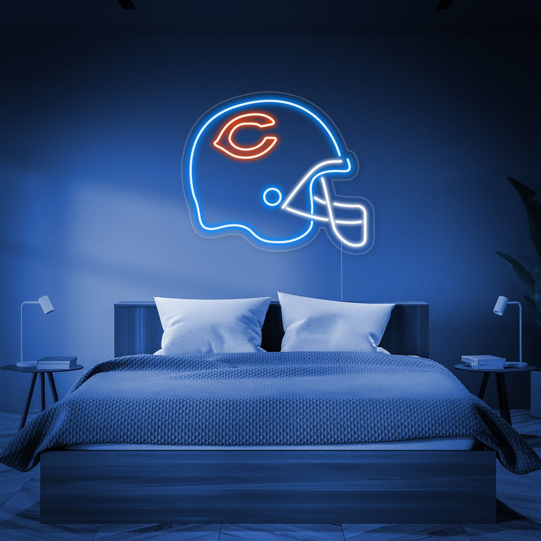 "Casco De Fútbol C" Letreros Neon