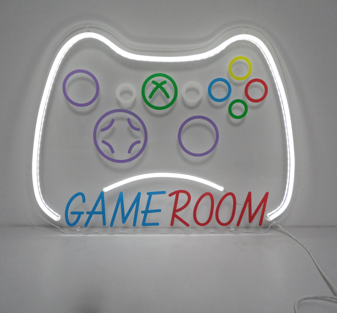 "Controlador de Juego Colorido, Sala de Juegos" Mini Letreros Neon