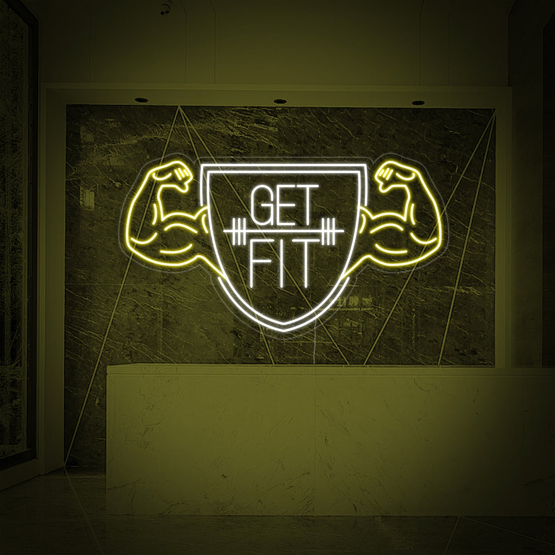 "Get Fit Gimnasio" Letreros Neon