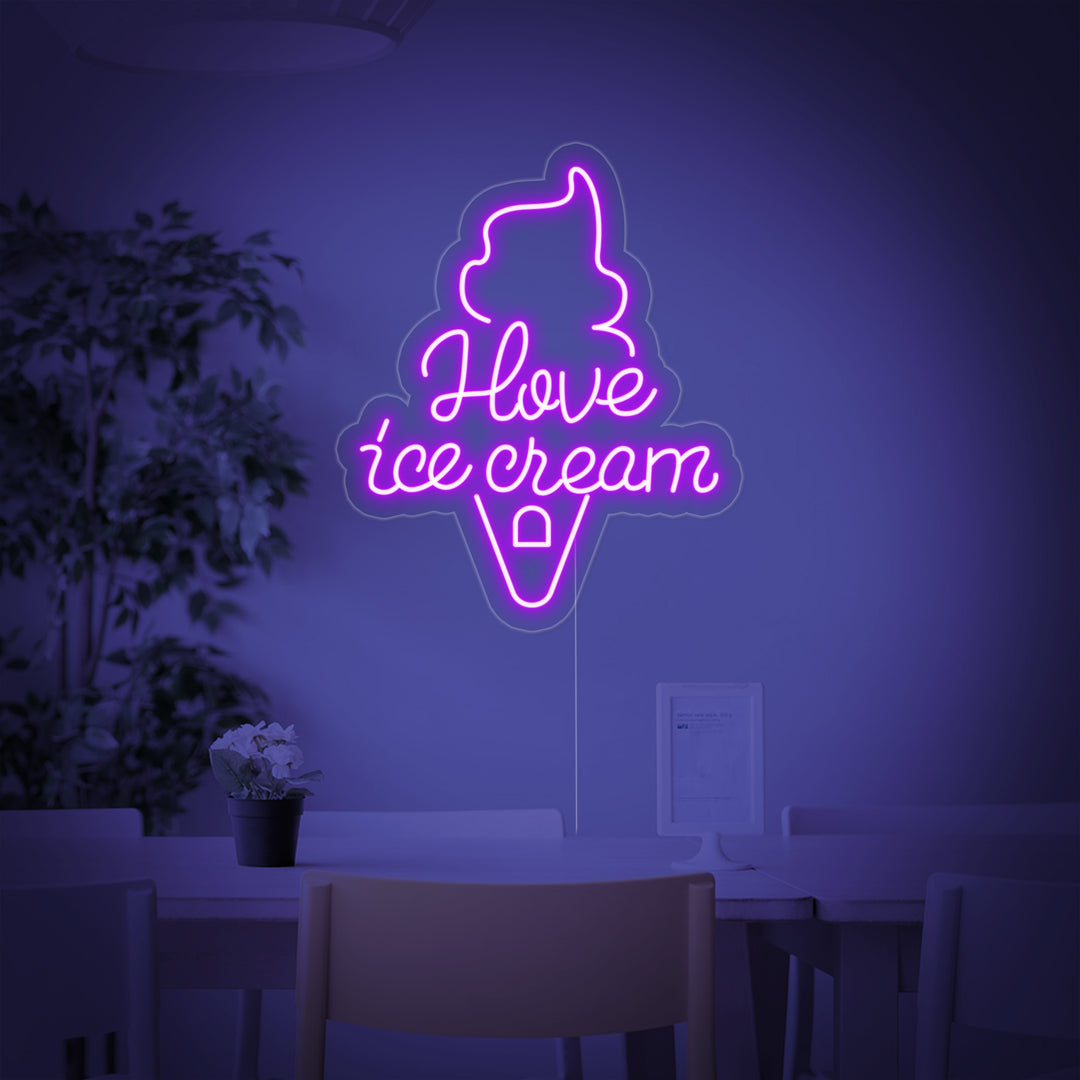 "Have Ice Cream" Letreros Neon