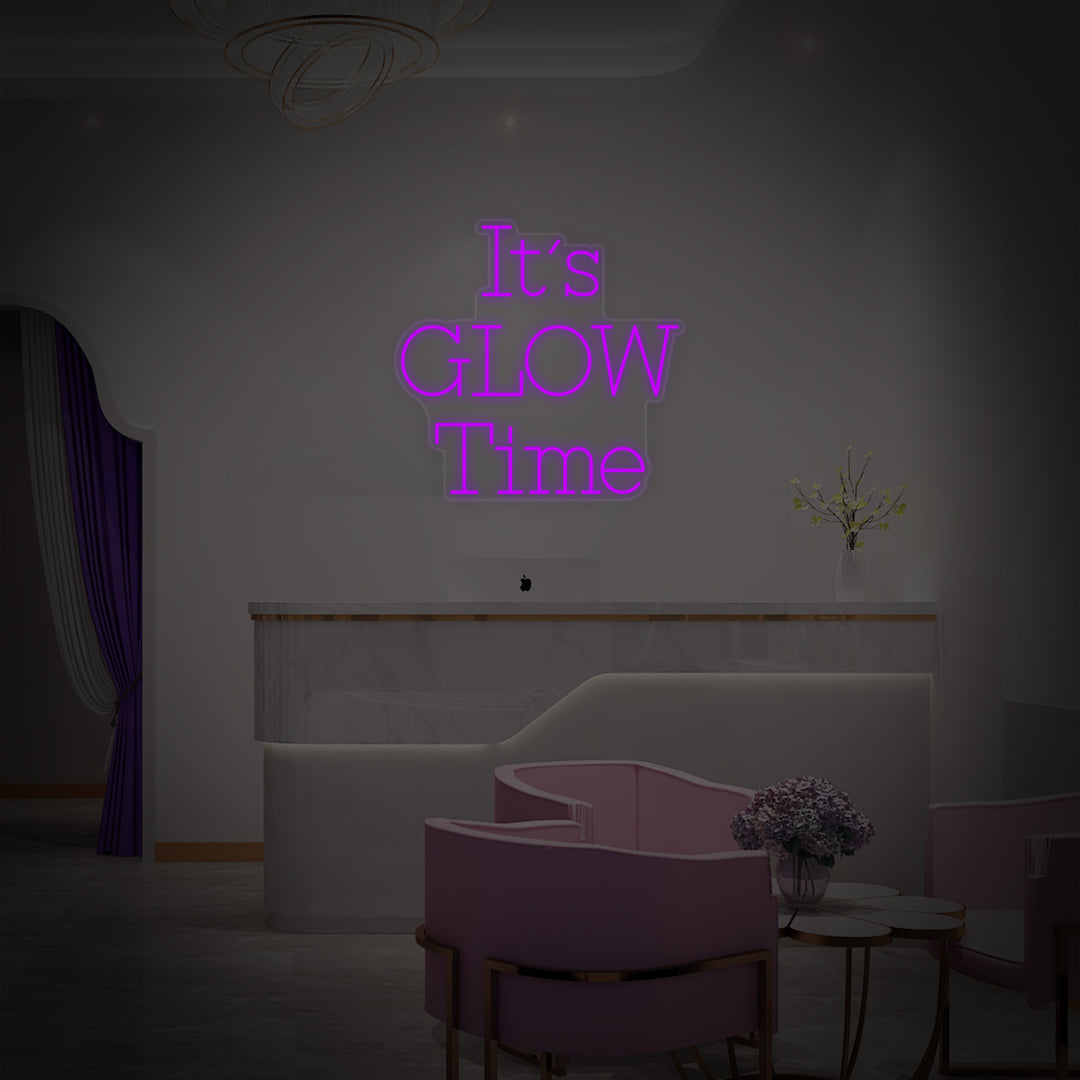 "Its Glow Time" Letreros Neon