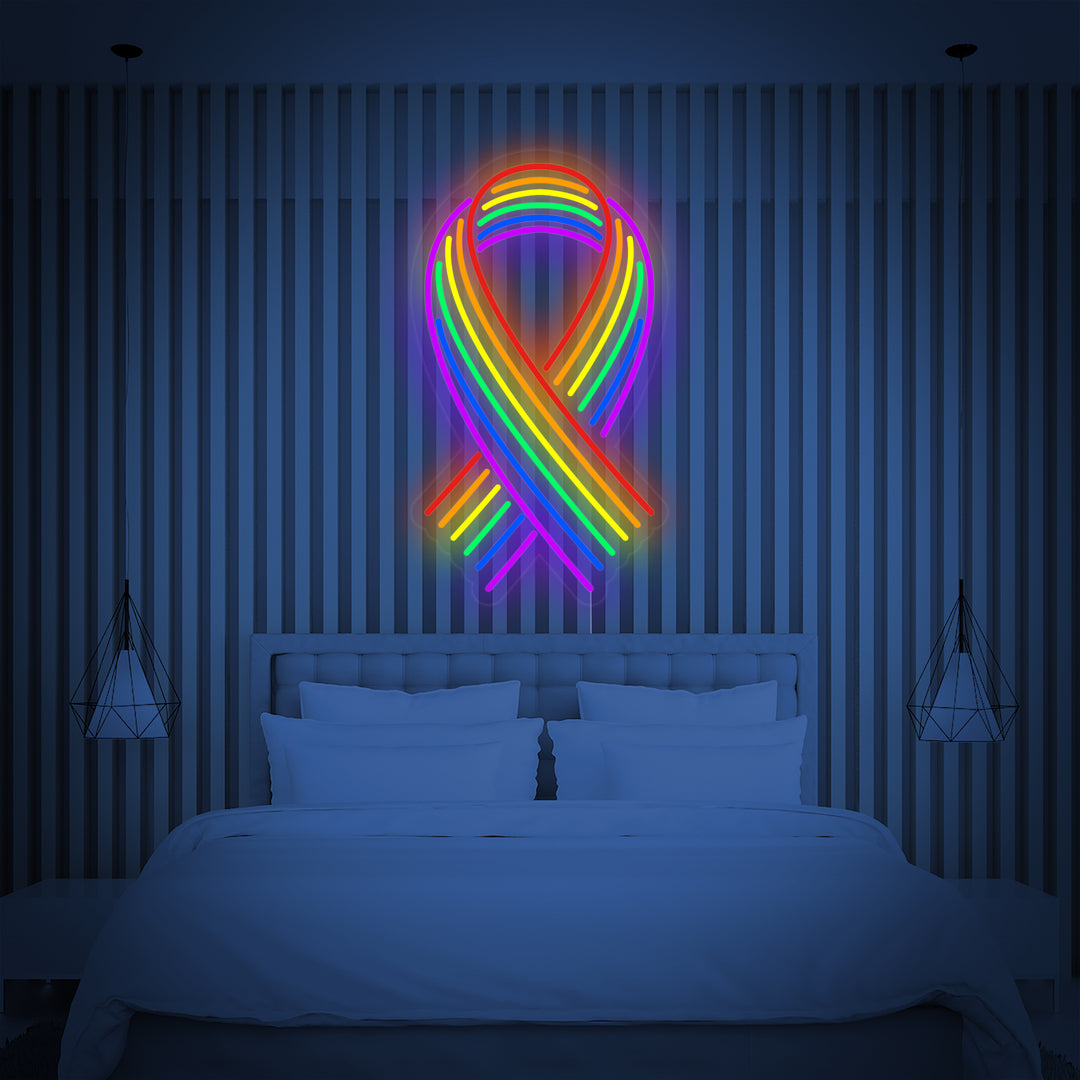 "Bandera Arcoíris Orgullo Lgbt Única, Cinta" Letreros Neon