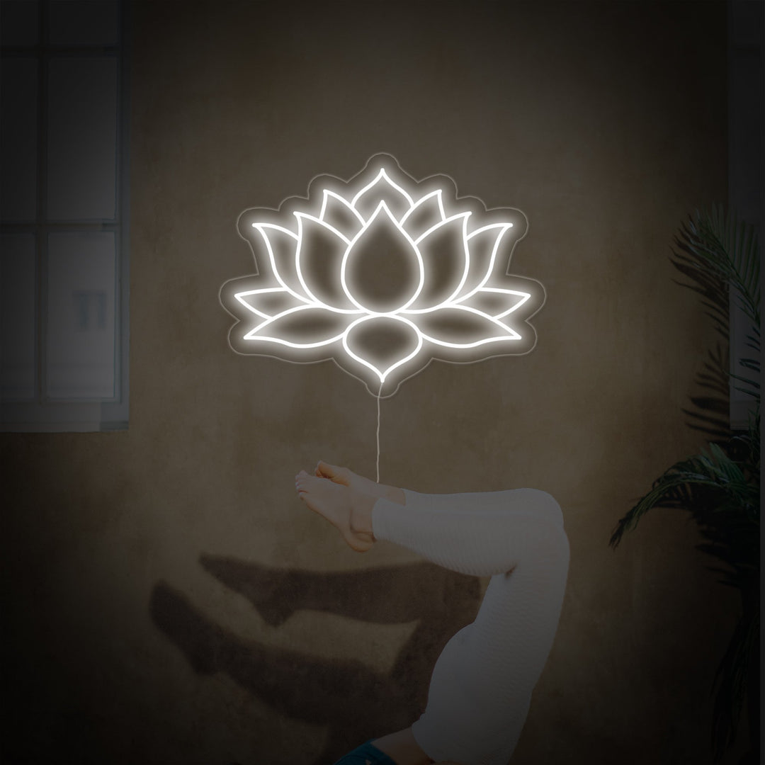 "Flor De Loto Yoga" Letreros Neon