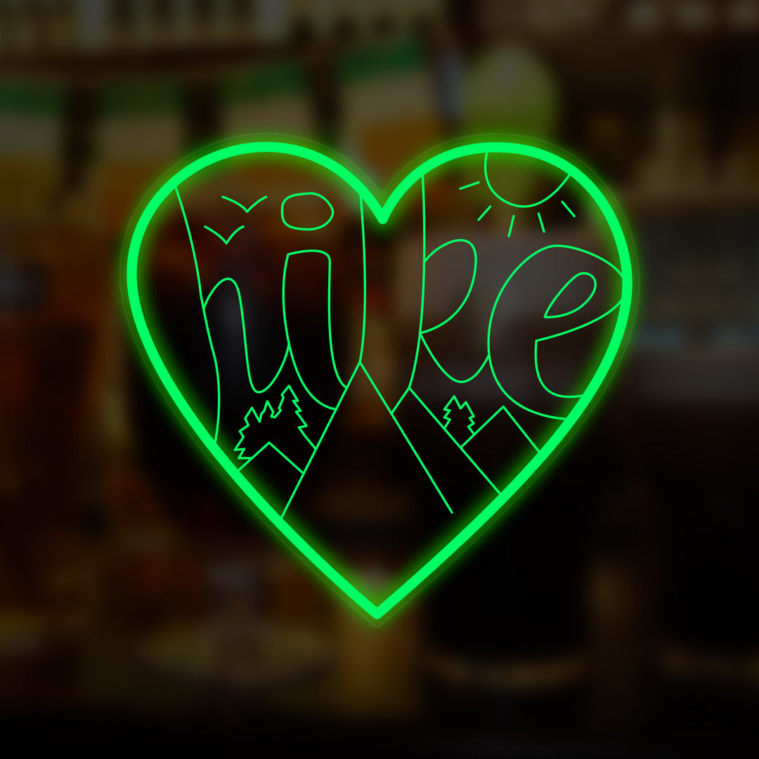 "Amo Hacer Senderismo" Letreros Neon en Miniatura