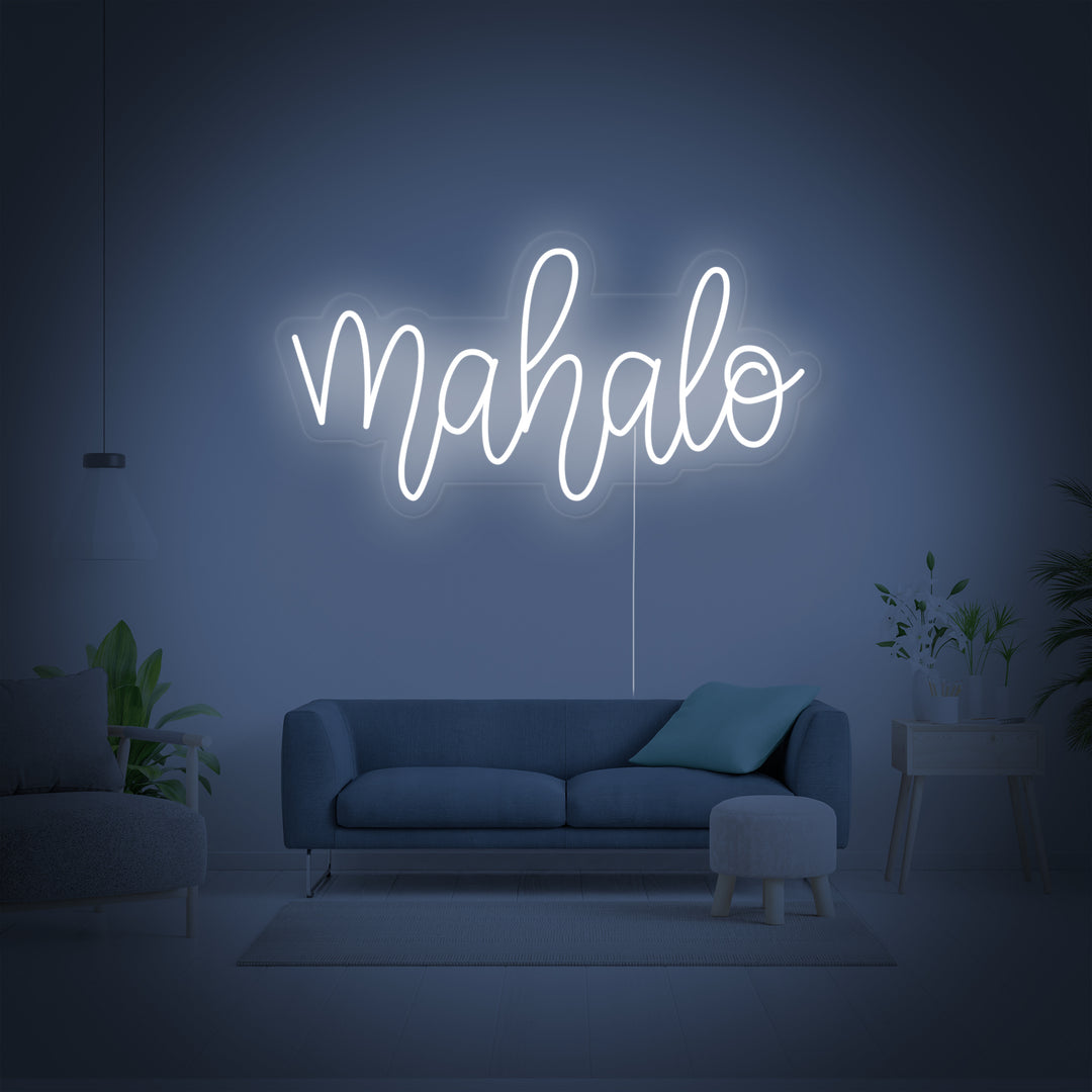 "Mahalo Hawaiian Thank You" Letreros Neon