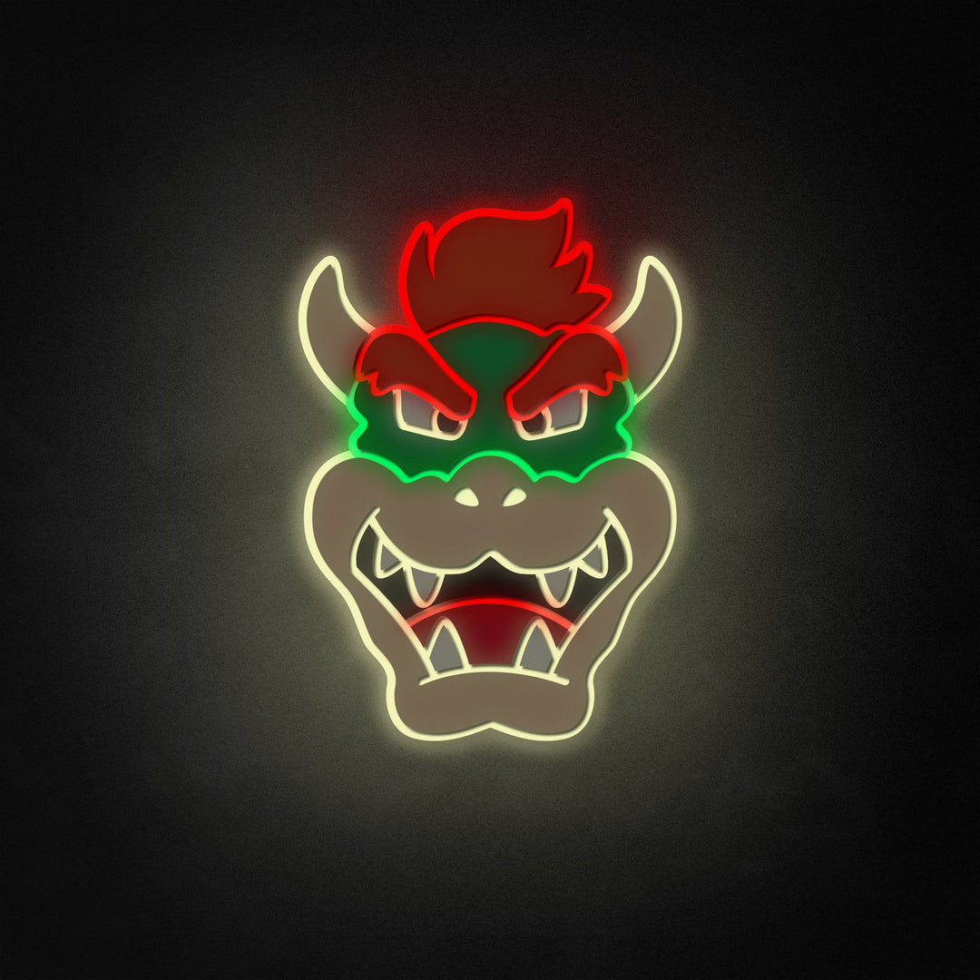 "Mario Bowser Face" Neon Like