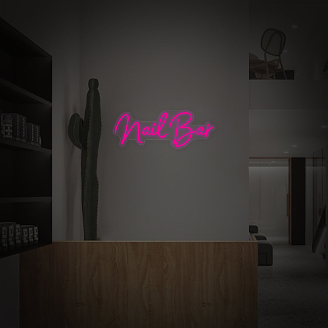 "Nail Bar" Letreros Neon