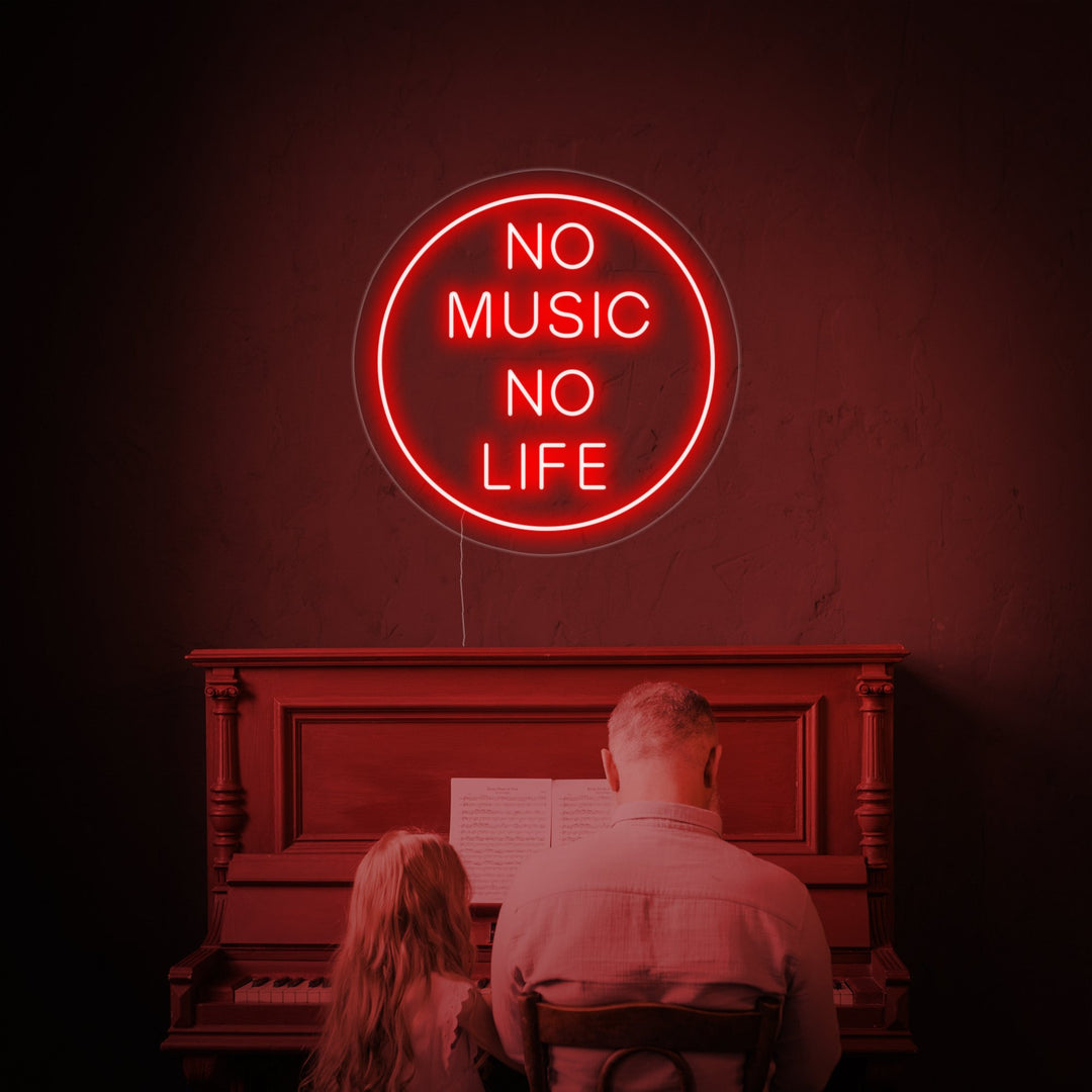 "No Music No Life" Letreros Neon