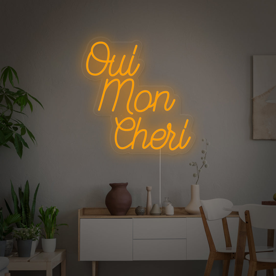 "Oui Mon Cheri French Oh Sweety" Letreros Neon