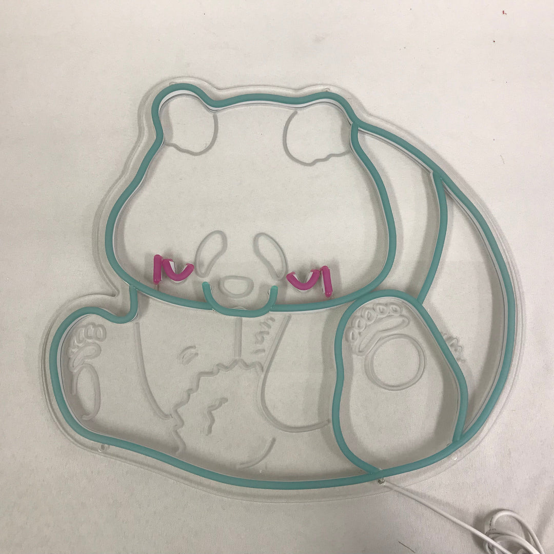 "Panda, Dibujo animado" Mini Letreros Neon