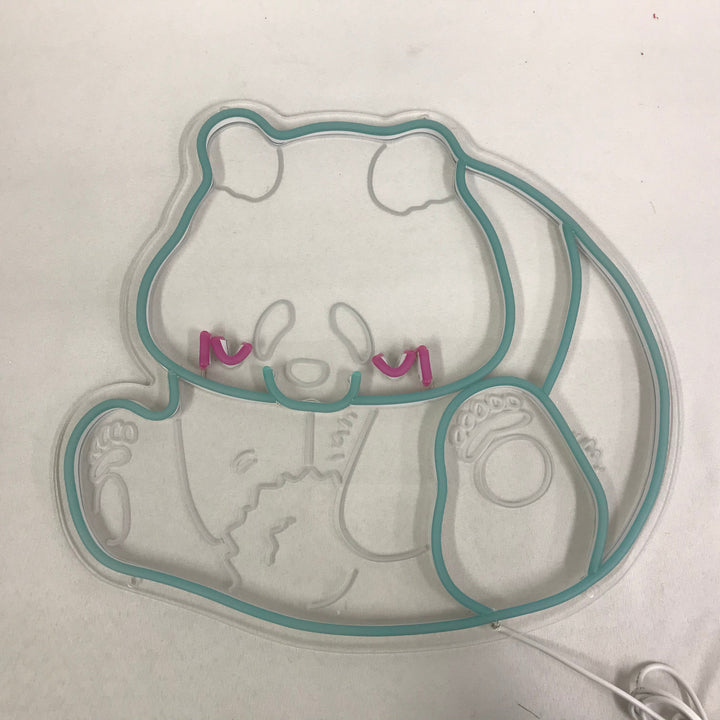 "Panda, Dibujo animado" Mini Letreros Neon