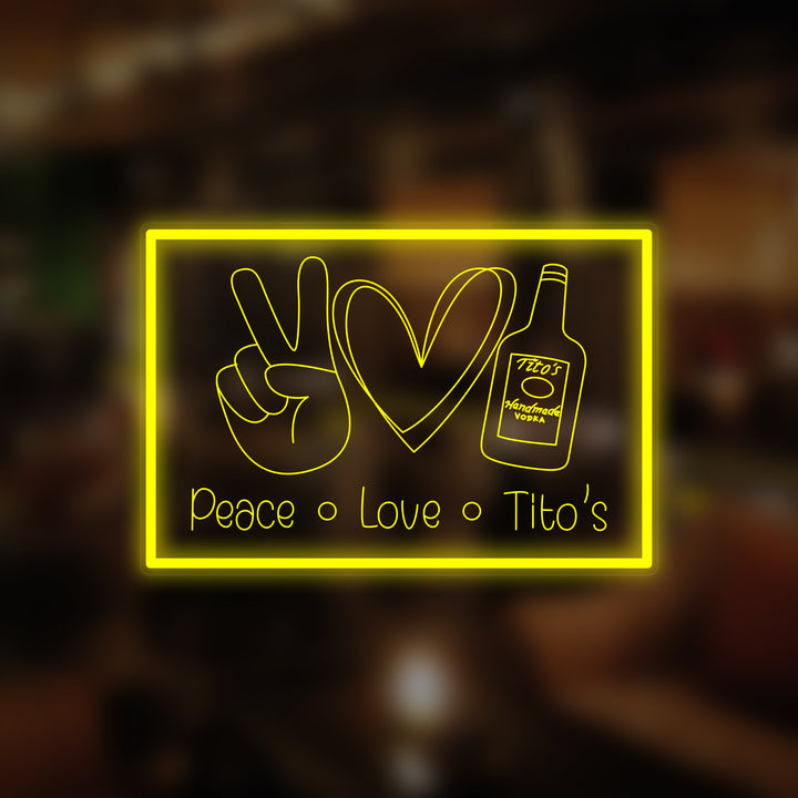 "Paz, Amor, Bebe Cerveza" Letreros Neon en Miniatura