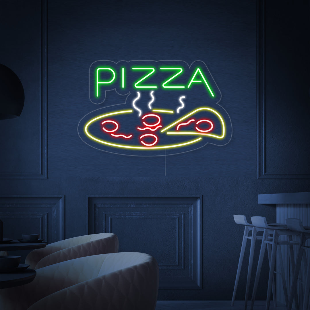 "Pizza, Comida, Rótulo De Restaurante" Letreros Neon