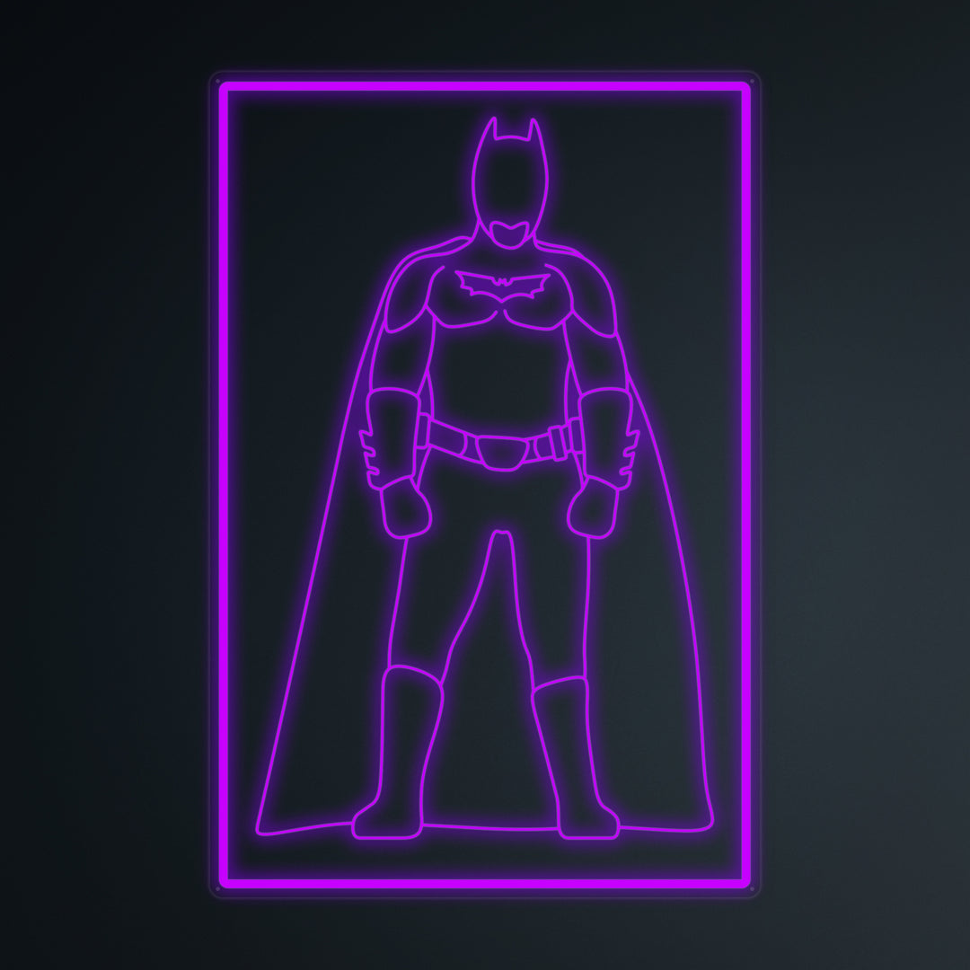 "Soldado Murciélago De La Cultura Pop" Letreros Neon en Miniatura