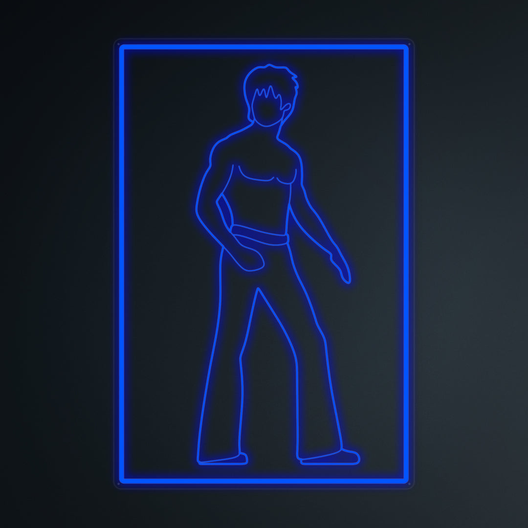 "La Cultura Pop De Kungfu Bruce" Letreros Neon en Miniatura