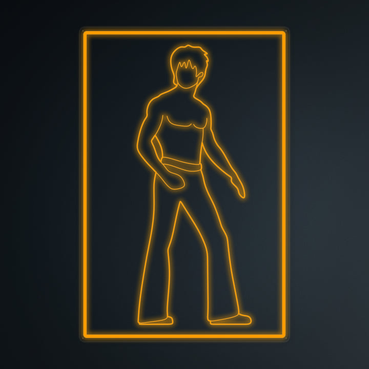 "La Cultura Pop De Kungfu Bruce" Letreros Neon en Miniatura