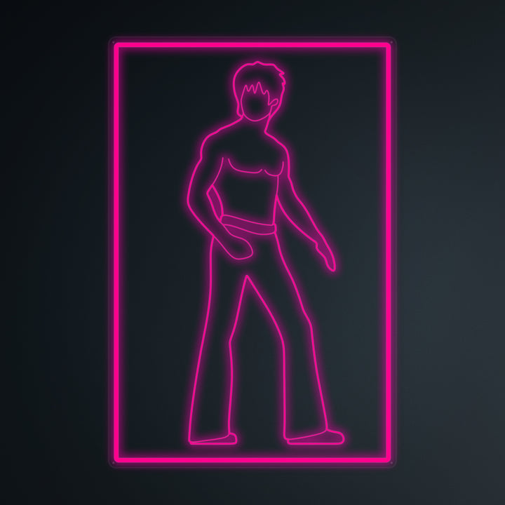 "La Cultura Pop De Kungfu Bruce" Letreros Neon en Miniatura