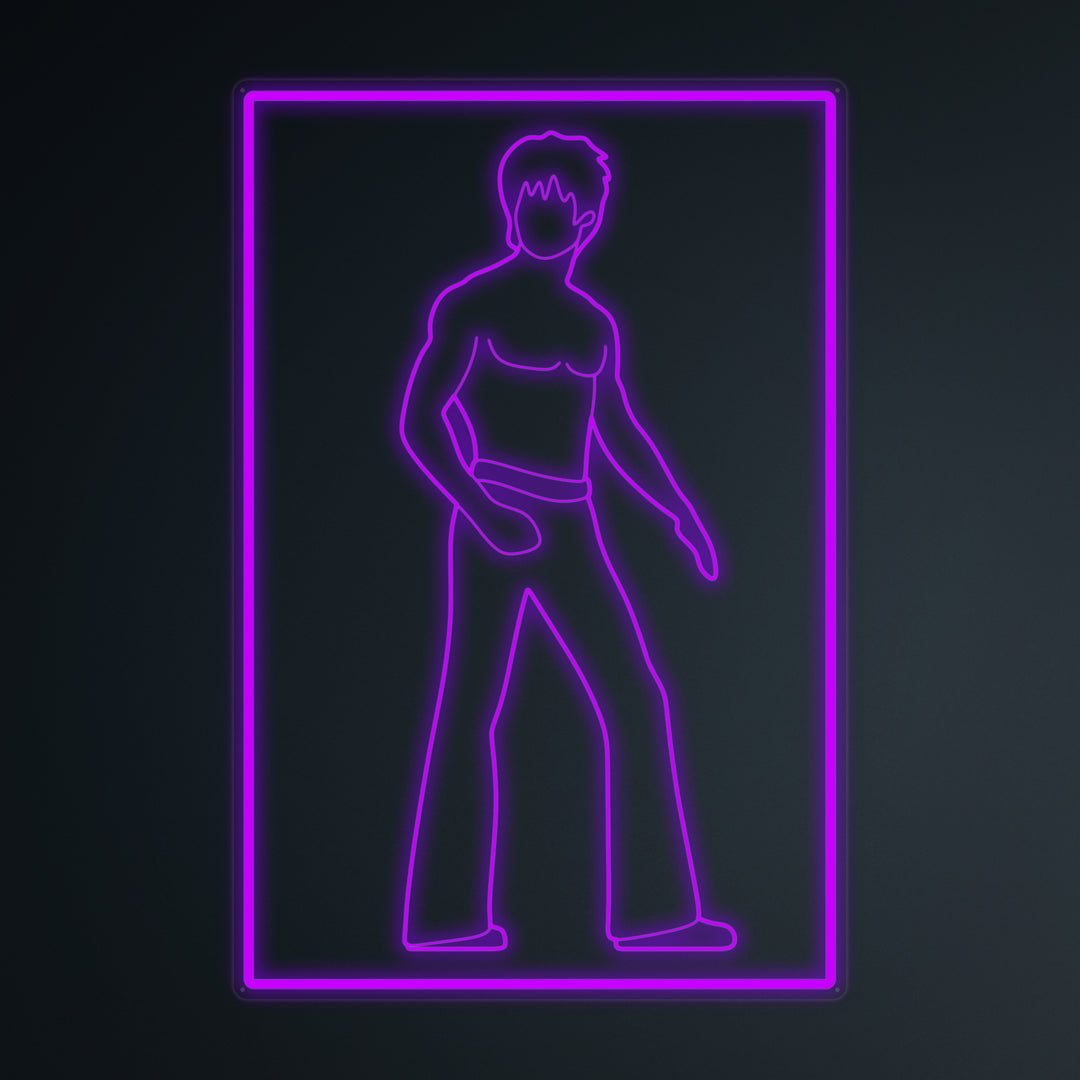 "La Cultura Pop De Kungfu Bruce" Letreros Neon en Miniatura