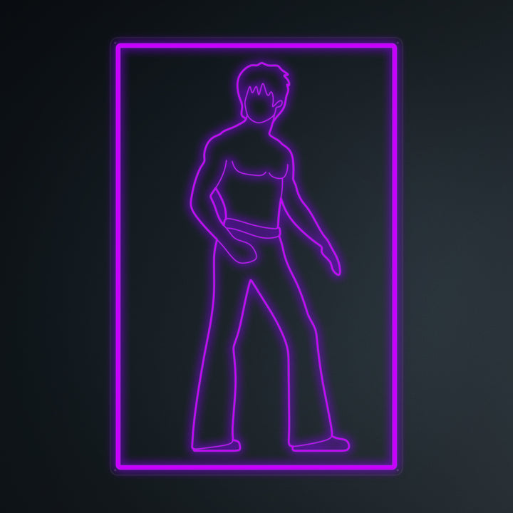 "La Cultura Pop De Kungfu Bruce" Letreros Neon en Miniatura