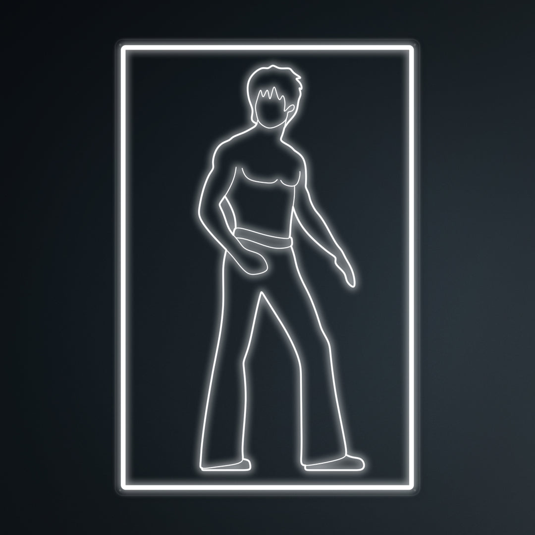 "La Cultura Pop De Kungfu Bruce" Letreros Neon en Miniatura