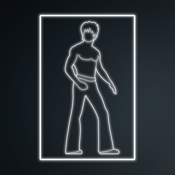 "La Cultura Pop De Kungfu Bruce" Letreros Neon en Miniatura