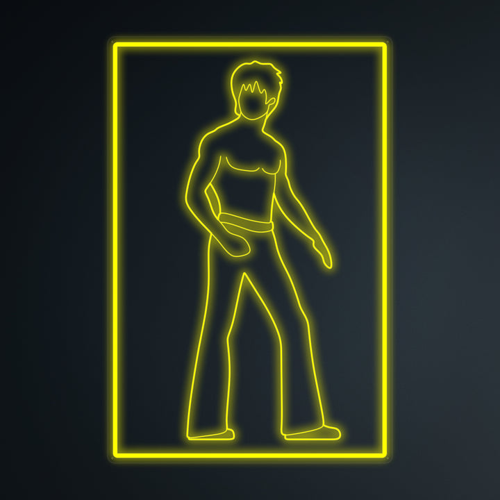 "La Cultura Pop De Kungfu Bruce" Letreros Neon en Miniatura