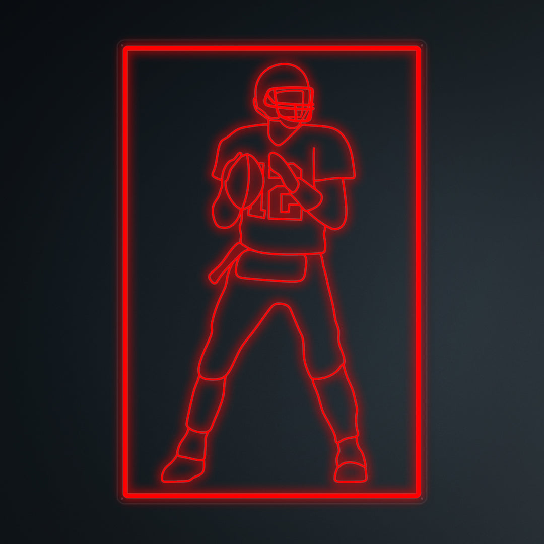 "Jugador De Fútbol 12" Letreros Neon en Miniatura