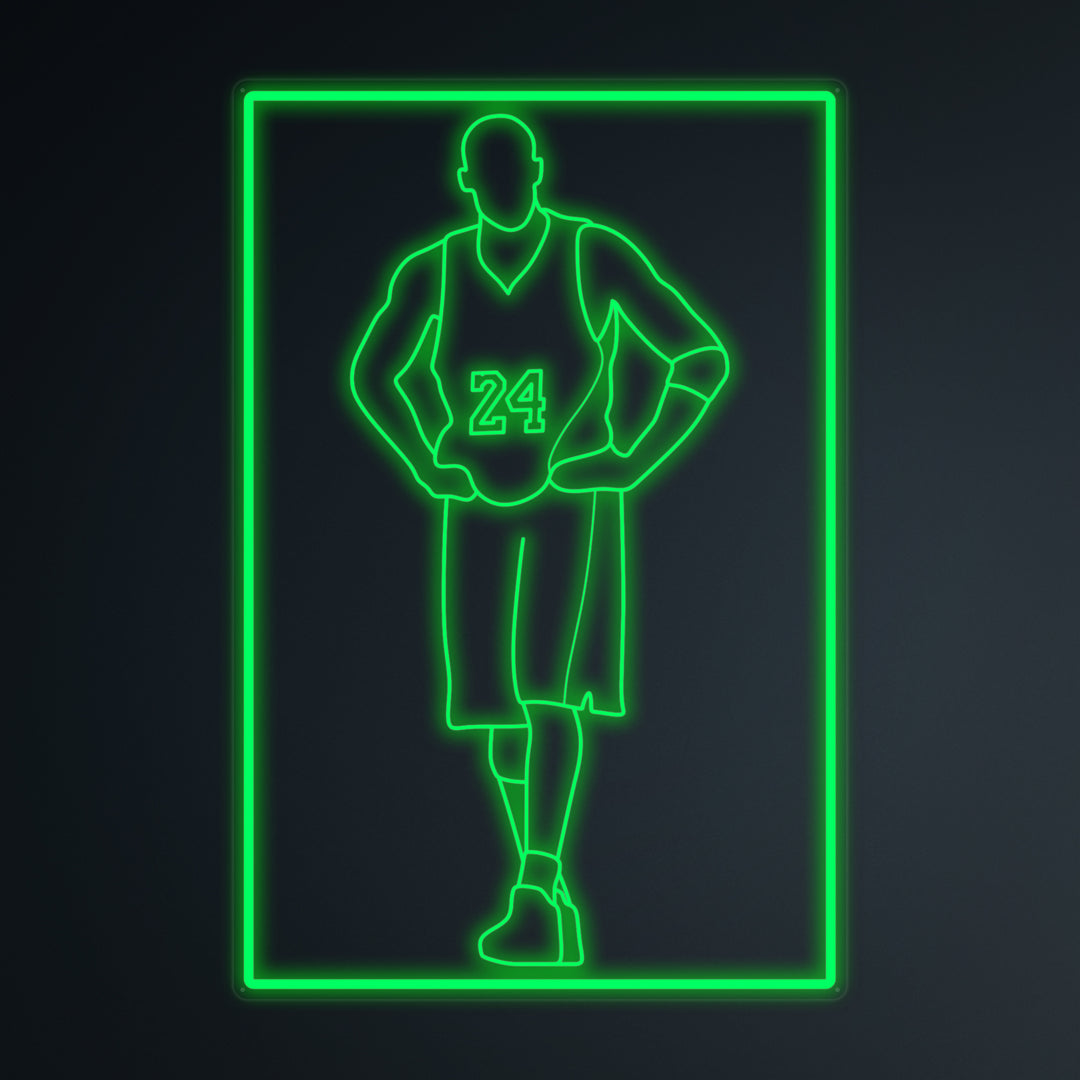 "Jugador De Baloncesto 24" Letreros Neon en Miniatura