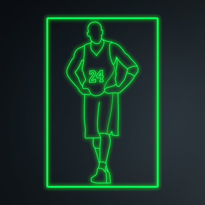 "Jugador De Baloncesto 24" Letreros Neon en Miniatura