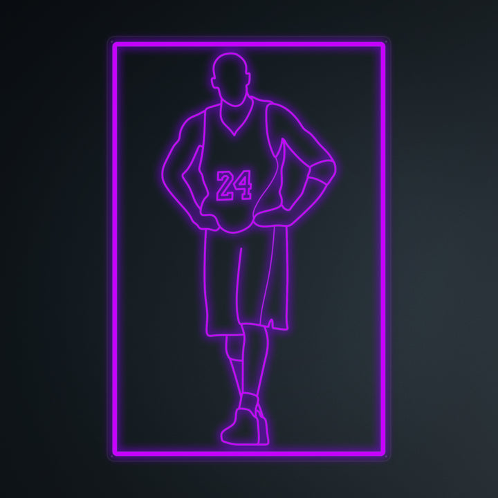 "Jugador De Baloncesto 24" Letreros Neon en Miniatura