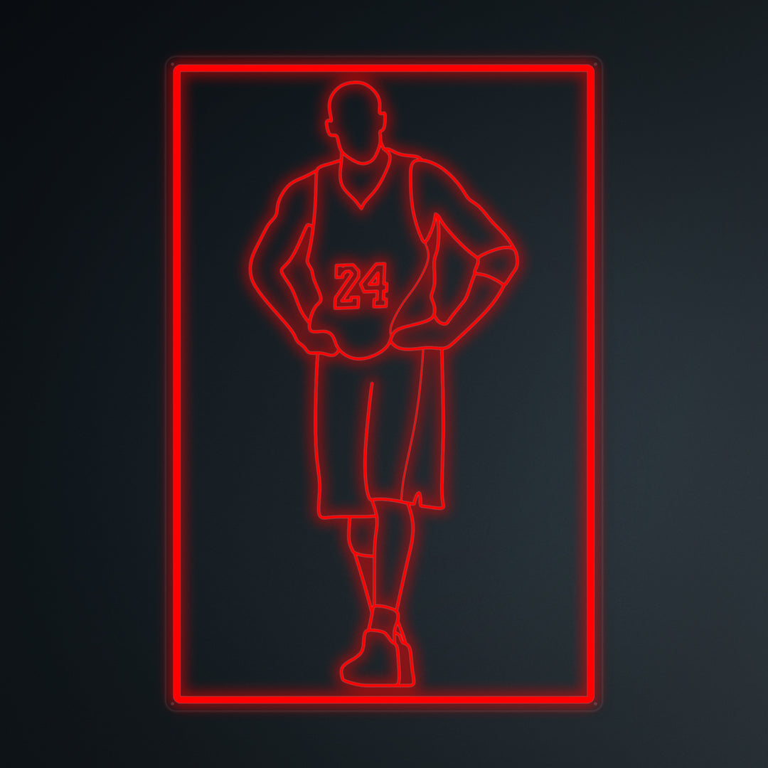 "Jugador De Baloncesto 24" Letreros Neon en Miniatura
