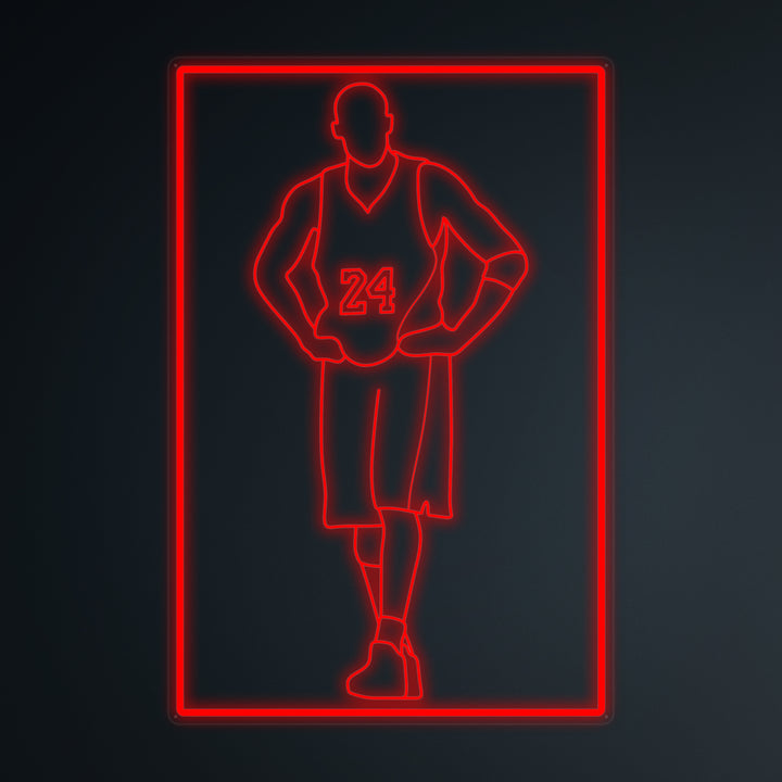 "Jugador De Baloncesto 24" Letreros Neon en Miniatura