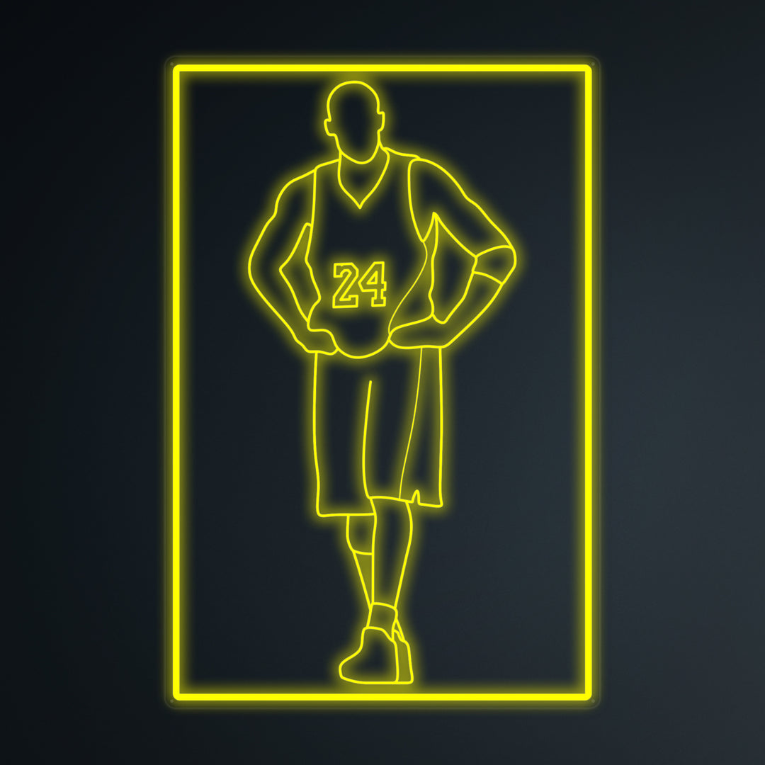 "Jugador De Baloncesto 24" Letreros Neon en Miniatura