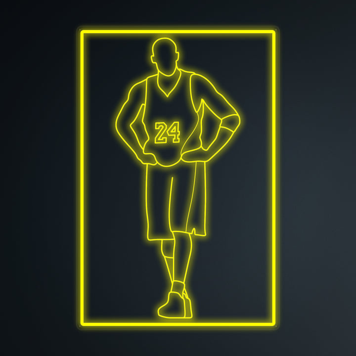 "Jugador De Baloncesto 24" Letreros Neon en Miniatura