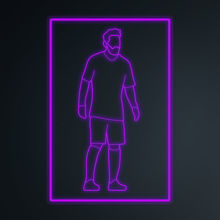 "Jugador De Fútbol 10" Letreros Neon en Miniatura
