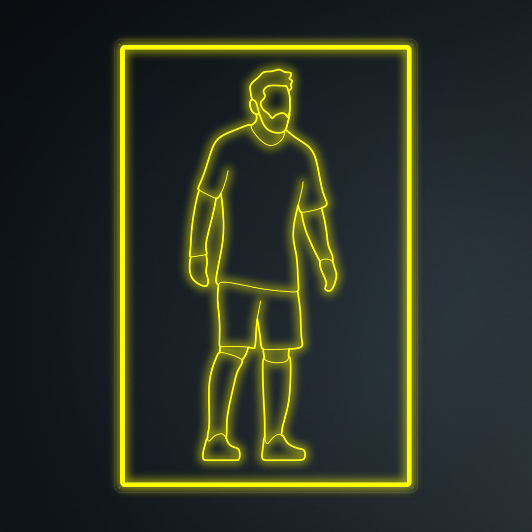 "Jugador De Fútbol 10" Letreros Neon en Miniatura
