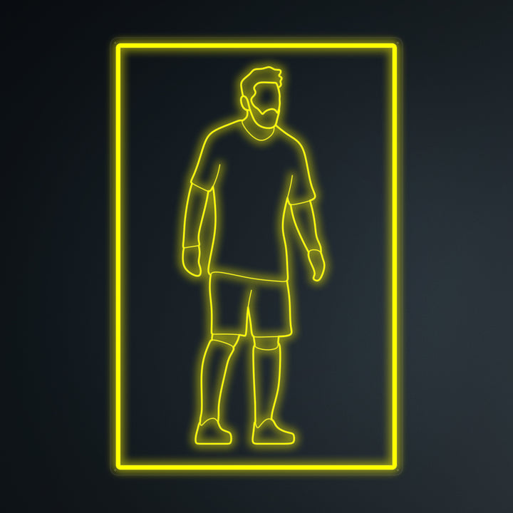 "Jugador De Fútbol 10" Letreros Neon en Miniatura