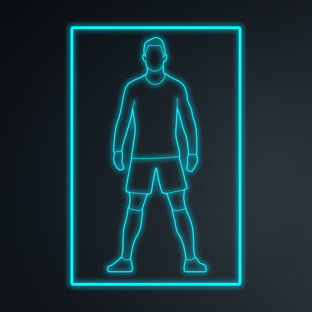 "Jugador De Fútbol 7" Letreros Neon en Miniatura