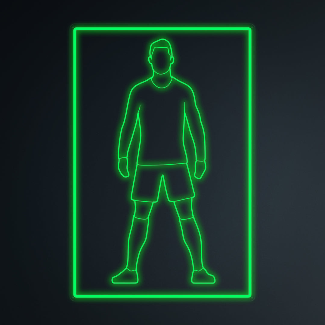 "Jugador De Fútbol 7" Letreros Neon en Miniatura