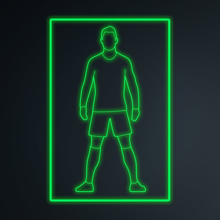 "Jugador De Fútbol 7" Letreros Neon en Miniatura