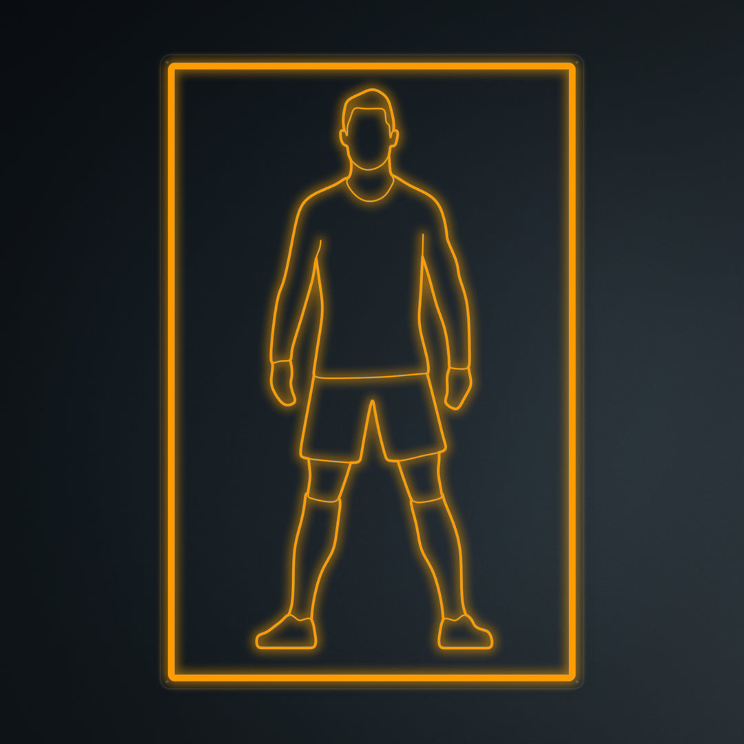 "Jugador De Fútbol 7" Letreros Neon en Miniatura