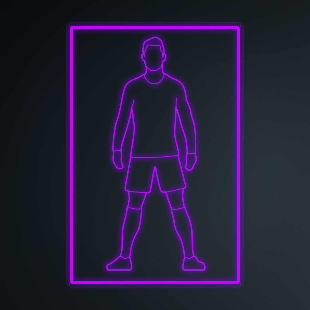 "Jugador De Fútbol 7" Letreros Neon en Miniatura
