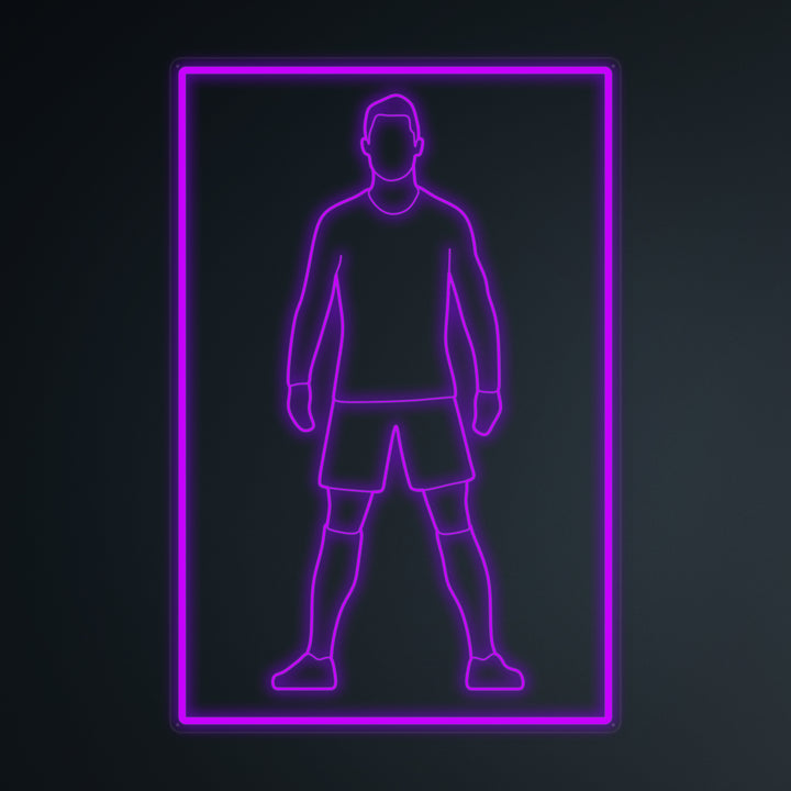 "Jugador De Fútbol 7" Letreros Neon en Miniatura