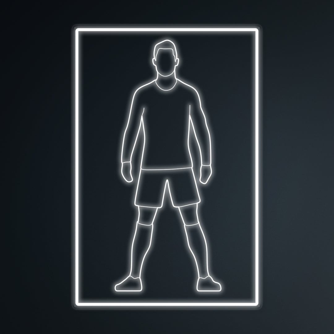 "Jugador De Fútbol 7" Letreros Neon en Miniatura