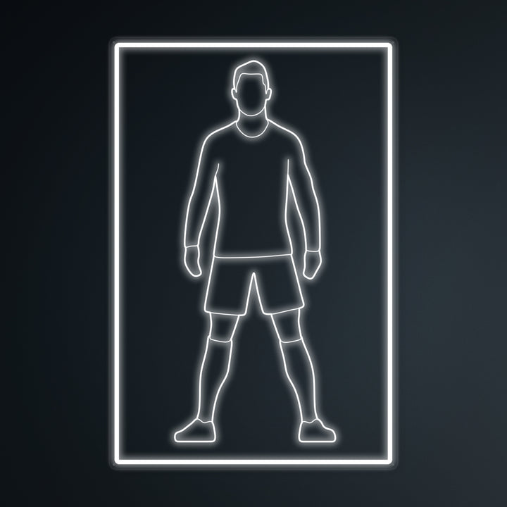 "Jugador De Fútbol 7" Letreros Neon en Miniatura