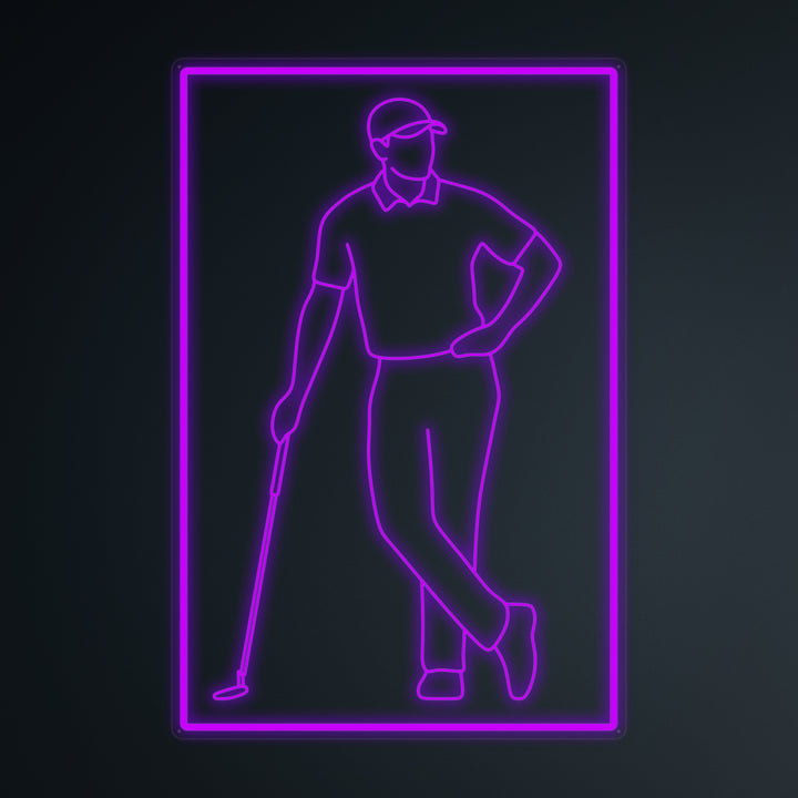 "Jugador De Golf" Letreros Neon en Miniatura