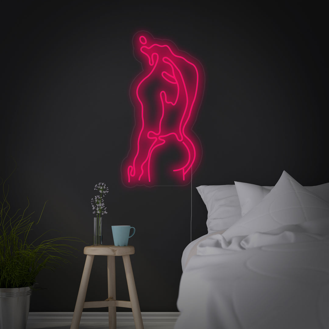 "Hombre Fuerte Cuerpo Humano Cuerpo Masculino" Letreros Neon
