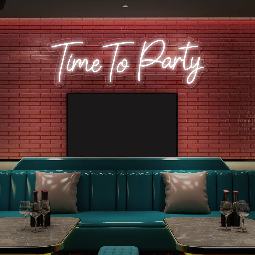 "Time To Party" Letreros Neon