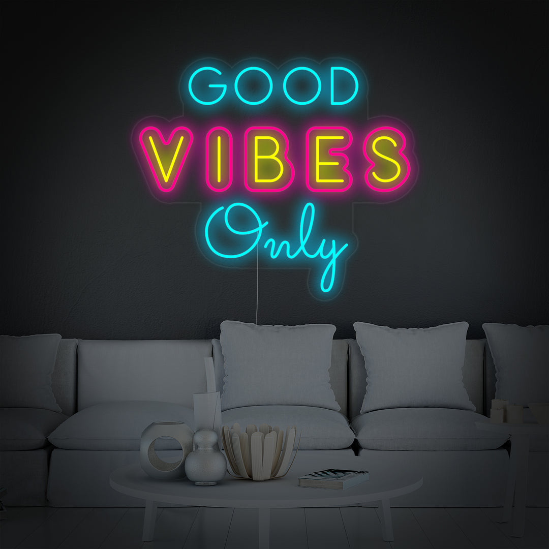 "Unique Good Vibes Only" Letreros Neon